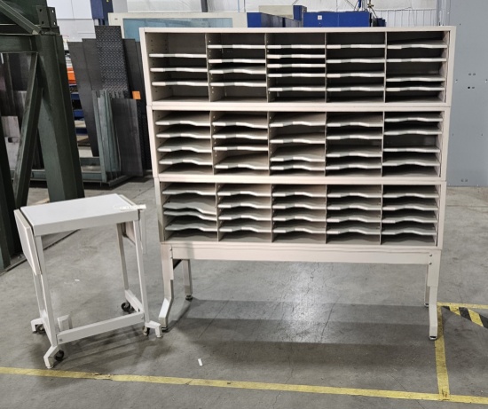 Metal Organizer - 61"x58"x13" & Drop leaf typing table