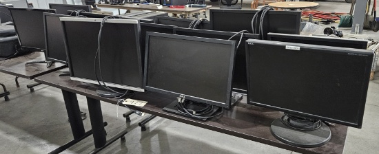Various size and brands of Monitors