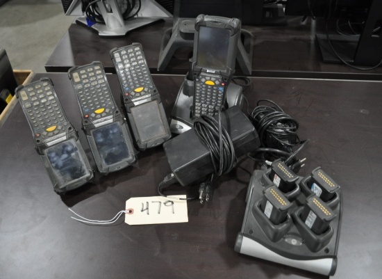 2 Motorola Bar code scanners, 2 symbol Bar-code scanners with chargers and batteries