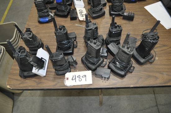 9 Motorola Walkie Talkies with Chargers