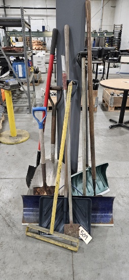 Lot of Shovels and scrapers