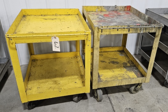 2 - Metal Heavy Duty Carts - 24" x 30"