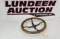 Antique wooden steering wheel