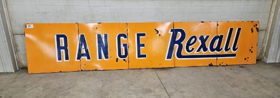 Range Rexall Porcelain Sign - large