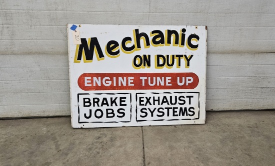 Mechanic On Duty Sign
