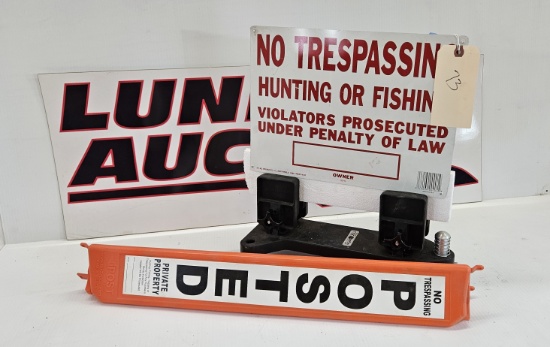 No Trespassing Sign & Posted Sign