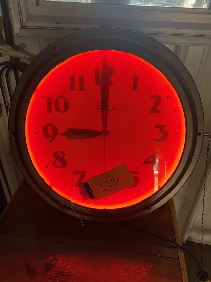 Telechron neon clock