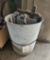 Antique Tall Galvanized Pail with Misc