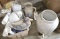 Assortment of Figurines & Glassware & Water Cooler & Pitcher