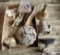 Assortment of Brass & Copper Décor & 3 Cast Iron Bath tube feet