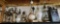 Assortment of lamps on Top Shelf and lamp Shades