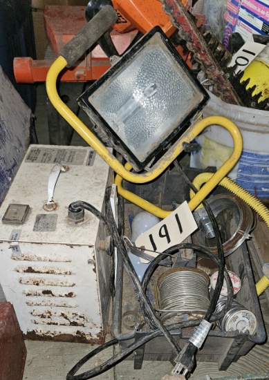 Assortment of Soldering wire & Shop Light