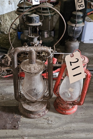 2 oil lamps