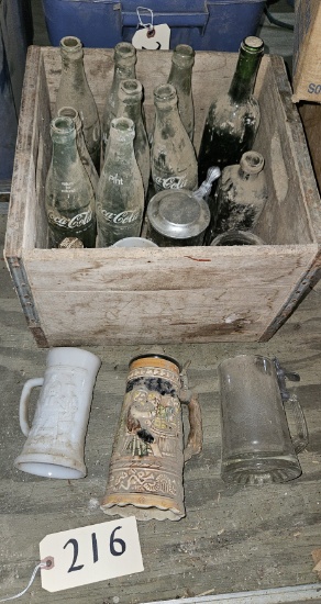 Assortment of Old Bottles & Steins