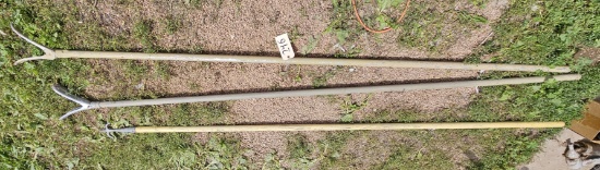 Boat Hook & 2 Push Poles