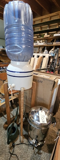 Coffee Maker & Water Cooler on Stand  & Water Can