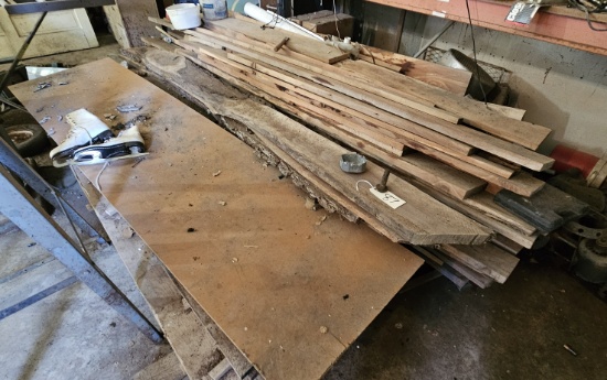 Assortment of Black Walnut & Red Cedar Rough Sawn Lumber