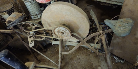 Antique Grinding Sharpening Stone Wheel