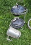 2 small Charcoal grills & Charcoal Chimney Starter