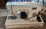 White Sewing Machine in Case