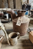 Standard Oil 5 Gal Fluid Measure can & Swingspout Oil Can