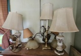 Assortment of 6 Lamps