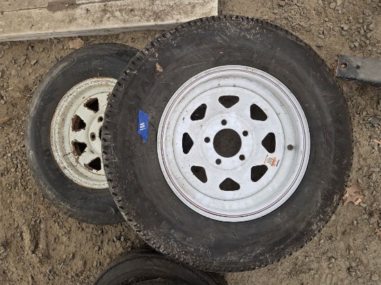 2-Spare Trailer Tires- ST205/75R14 and v7A13ST x14
