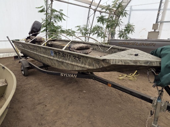 2007 Alumacraft Waterfowler 15 Modified V Jon Boat- 30Hp Mercury Four Stroke