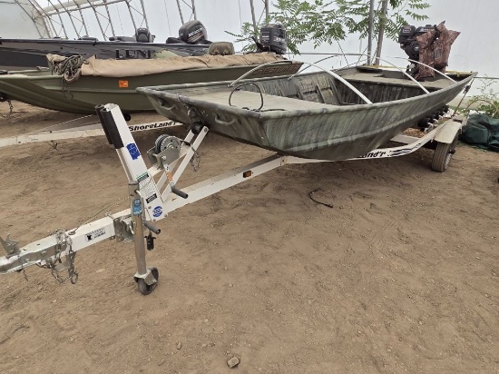 Alumacraft 1442 Jon Boat w/PPF 9.9Hp Mud Motor