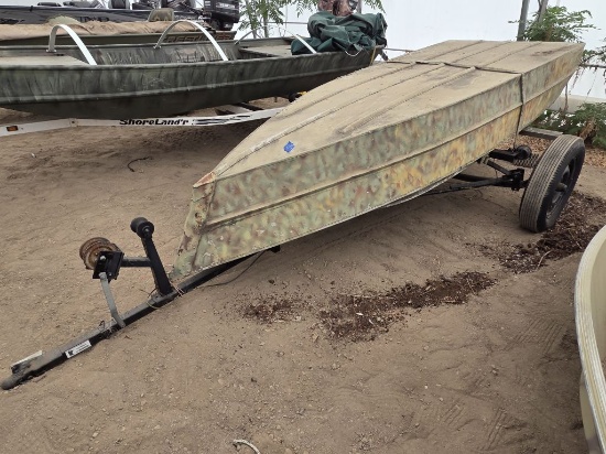 10' Aluminum Flat Bottom Duck Boat w/Trailer