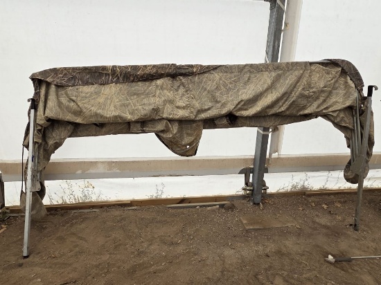 Beavertail Duck Boat Blind- Blind is 10' Long for Boat Size Usage