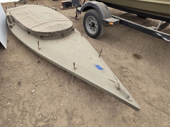 12.5' Fiberglass Low Profile Duck Boat w/Transom "Shell Lake Boat Company"