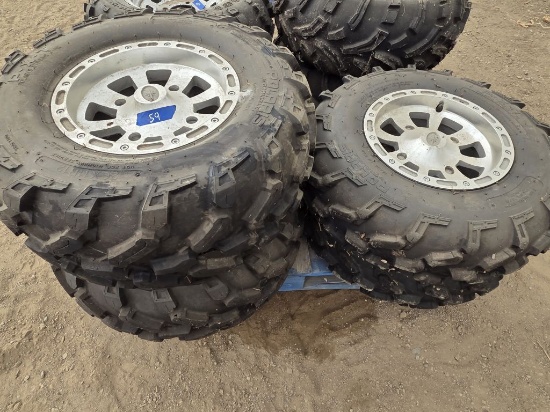 Polaris Rims and Tires- Aluminum Rims 26x8-R12 Like NEW