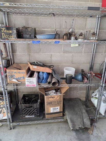 Contents on Second Metal Shelf in Garage - CONTENTS ONLY SHELF NOT INCLUDED