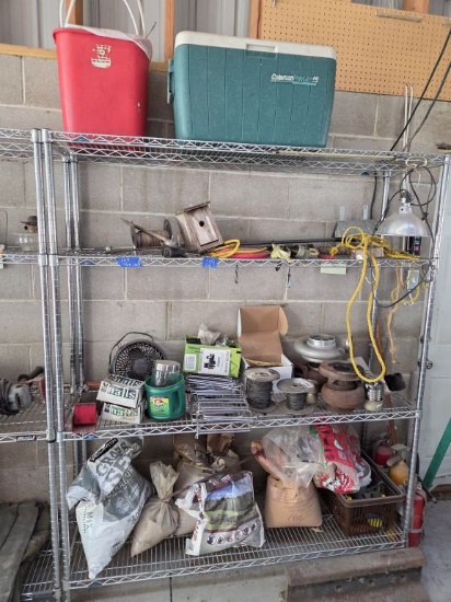 Contents on Third Metal Shelf in Garage - CONTENTS ONLY SHELF NOT INCLUDED