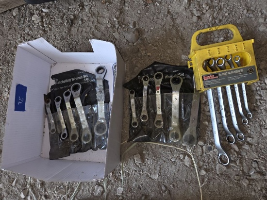 Pittsburgh Ratcheting Wrench Set SAE & Metric & Popular Mechanics 5pc Box End Metric Wrench Set