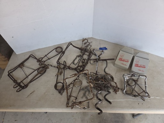 Variety of Traps- Includes Rat Traps and Muskrat Traps