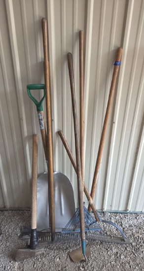8-Outdoor Handled Tools- Includes Aluminum Scoop Shovel
