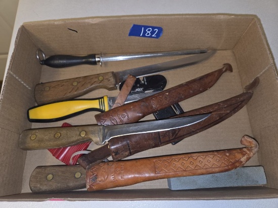 Various Fillet Knives- Some W/Sheaths- Includes Chicago Cutlery and Others