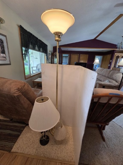 Floor Lamp (67"H) & 2 Other Lamps-