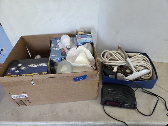 Various Light Bulbs- Security Light- Extension Cords and More