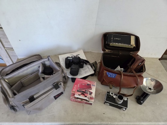 Canon Rebel S Camera w/Bag-Vintage Argus C3 Camera in Bag - Fugi Finepix Z90 Digital Camera