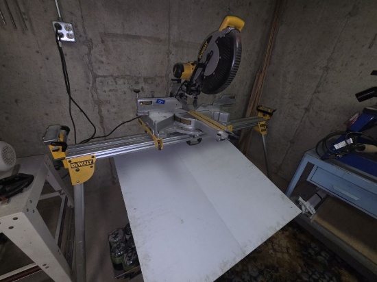 DeWalt 12" Sliding Compound Miter Saw on Very Nice DeWalt Stand