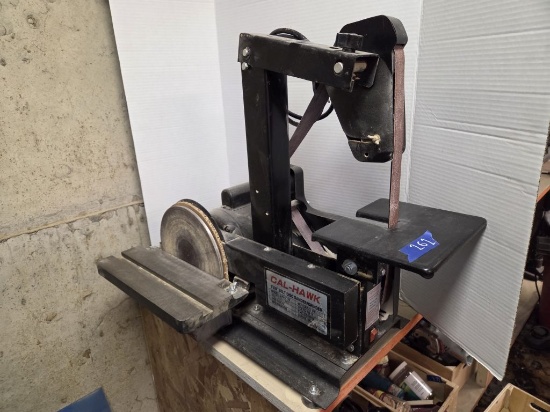 Cal-Hawk 1' x 8" Belt and Disc Sander/Grinder w/Extra Belts