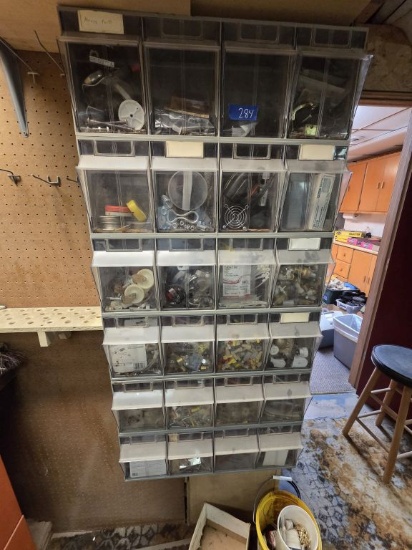 Organizer Bin and Contents- Plumbing-Electrical Parts and Much More
