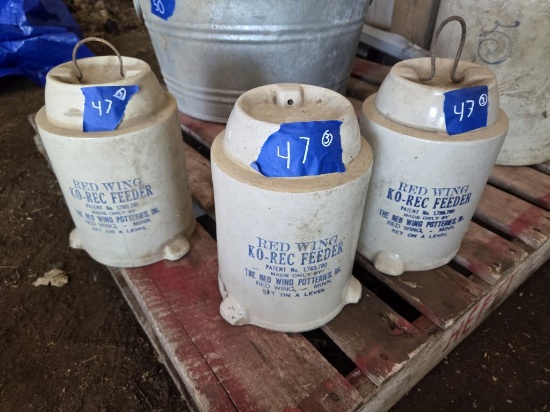 3 - Red Wing Chicken Water Crock Tops