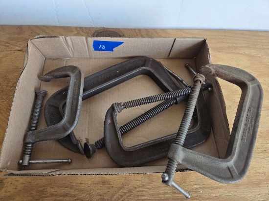 4 Large C-Clamps