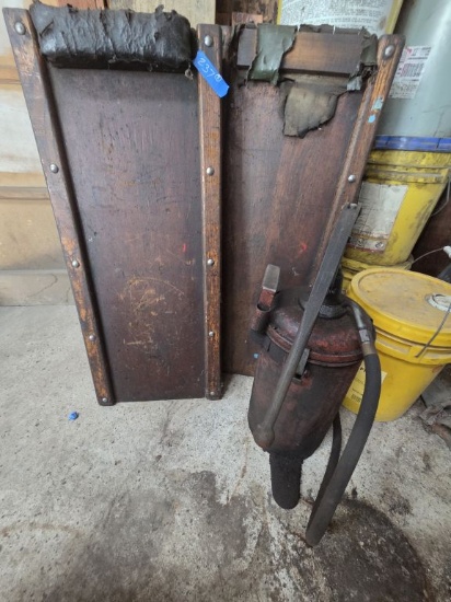 Pair of Vintage Automotive Creepers- Vintage Oil Can w/Pump