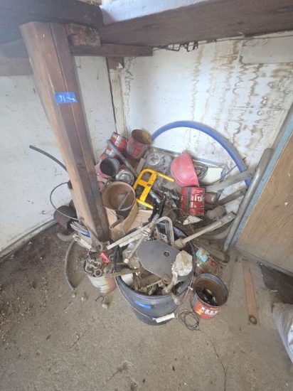 Contents of SW Corner of Shop on Floor- Cabinet is Not for Sale!