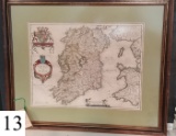 framed map of Ireland